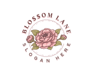 Camellia Flower Blossom logo