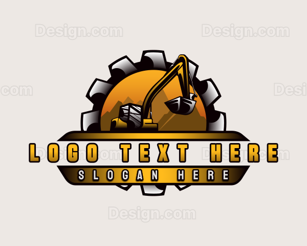 Industrial Costruction Excavator Logo