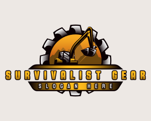 Industrial Costruction Excavator logo design