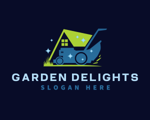 Lawn Mower Landscaping logo design