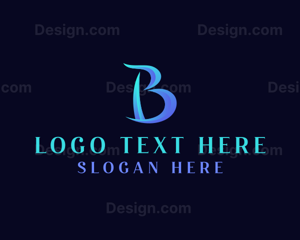 Elegant Gradient Letter B Logo