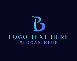 Elegant Gradient Letter B logo