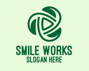Green Leaf Spiral  Logo