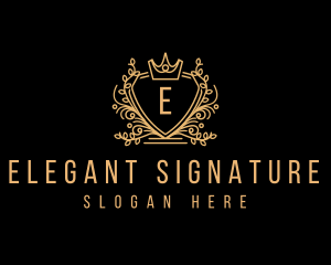 Elegant Crest Crown logo design