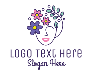 Female Flower Head logo