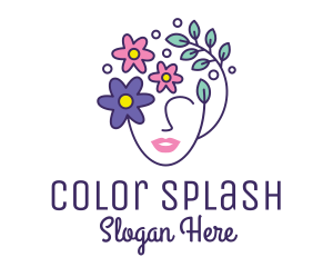 Female Flower Head logo design