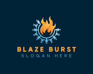 Burning Fire Ice logo design