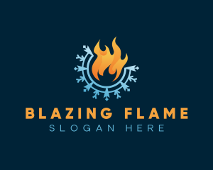 Burning Fire Ice logo design