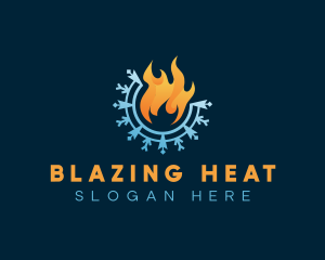 Burning Fire Ice logo design