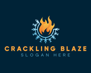 Burning Fire Ice logo design