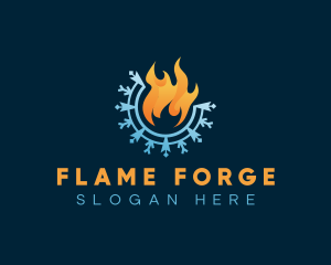 Burning Fire Ice logo design