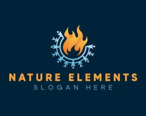 Burning Fire Ice logo design