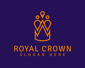 Royal Crown Location Pin logo