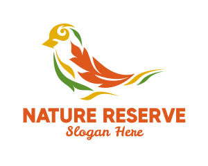 Nature Sparrow Bird logo design