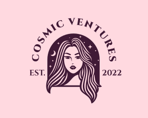 Cosmic Beautiful Woman logo design