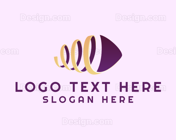 Isometric Spiral Ribbon Logo