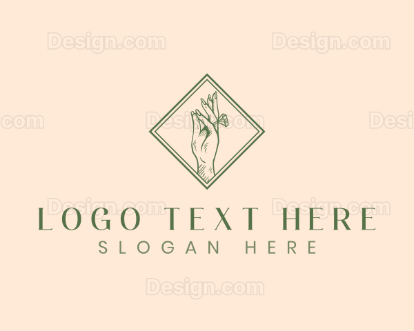 Woman Ring Jewelry Logo