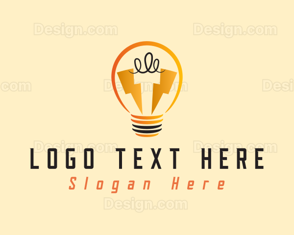 Light Bulb Electricity Logo