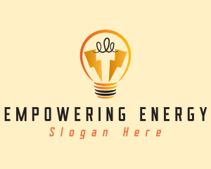 Light Bulb Electricity logo design