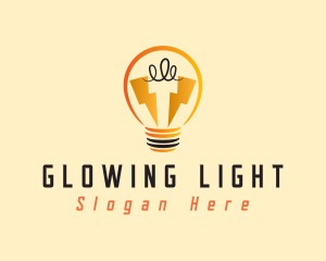 Light Bulb Electricity logo design