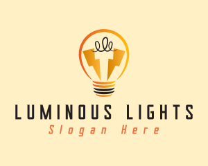 Light Bulb Electricity logo design