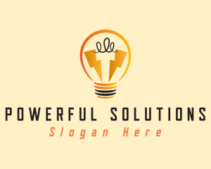 Light Bulb Electricity logo design