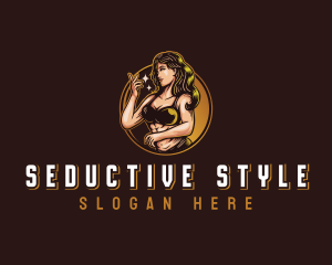 Sexy Seductive Woman logo design