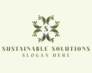 Sustainable Herbal Leaves logo design