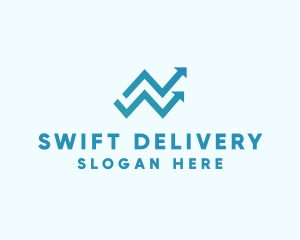 Logistics Arrow Delivery logo design