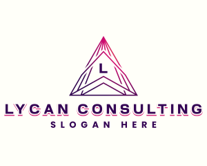 Geometric Triangle Pyramid logo design