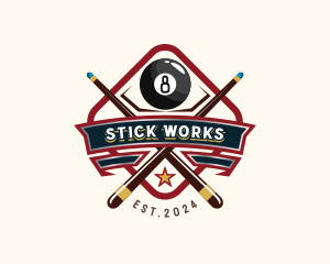 Billiard Ball Competition logo design