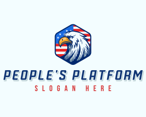 Patriotic Eagle Flag logo