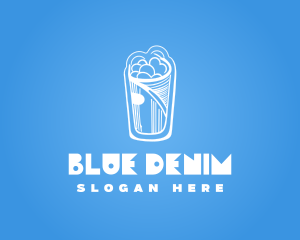 Blue Wrap Snack logo design