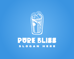 Blue Wrap Snack logo design