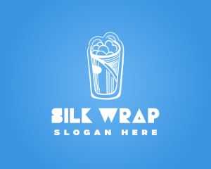 Blue Wrap Snack logo design