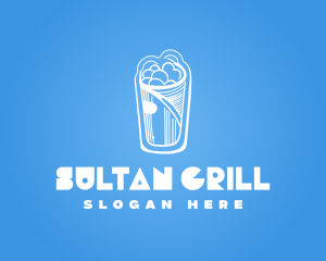 Blue Wrap Snack logo design