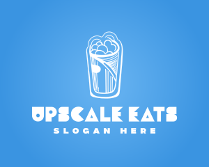 Blue Wrap Snack logo design