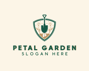 Plant Landscaping Shovel logo design