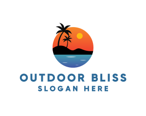 Sunset Beach Resort logo design