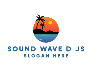 Sunset Beach Resort logo design