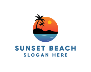 Sunset Beach Resort logo design