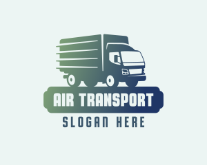 Gradient Truck Delivery logo design