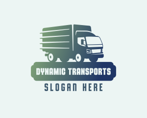 Gradient Truck Delivery logo design