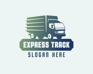 Gradient Truck Delivery logo design