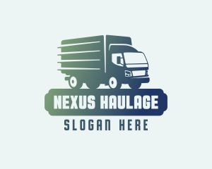 Gradient Truck Delivery logo design