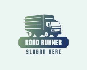 Gradient Truck Delivery logo design