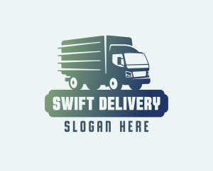 Gradient Truck Delivery logo design