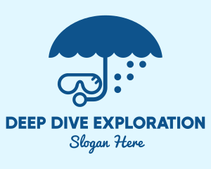 Umbrella Scuba Diver logo