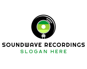 Record Music Vinyl logo design