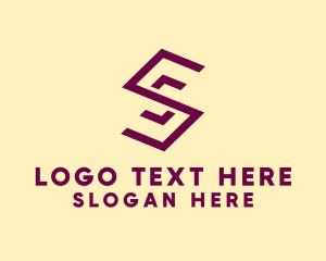 Simple Geometric Brand Letter S logo